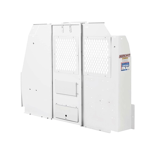 Full-Size Van Screen Bulkhead, White Powder-Coated Steel