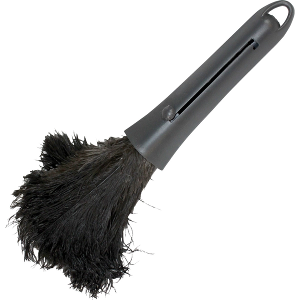 Genuine Joe Retractable Feather Duster - Plastic Handle - Brown - 1pc