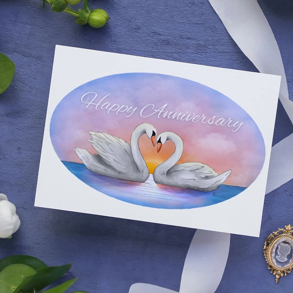 Happy Anniversary Greeting Card by Prime Retreat