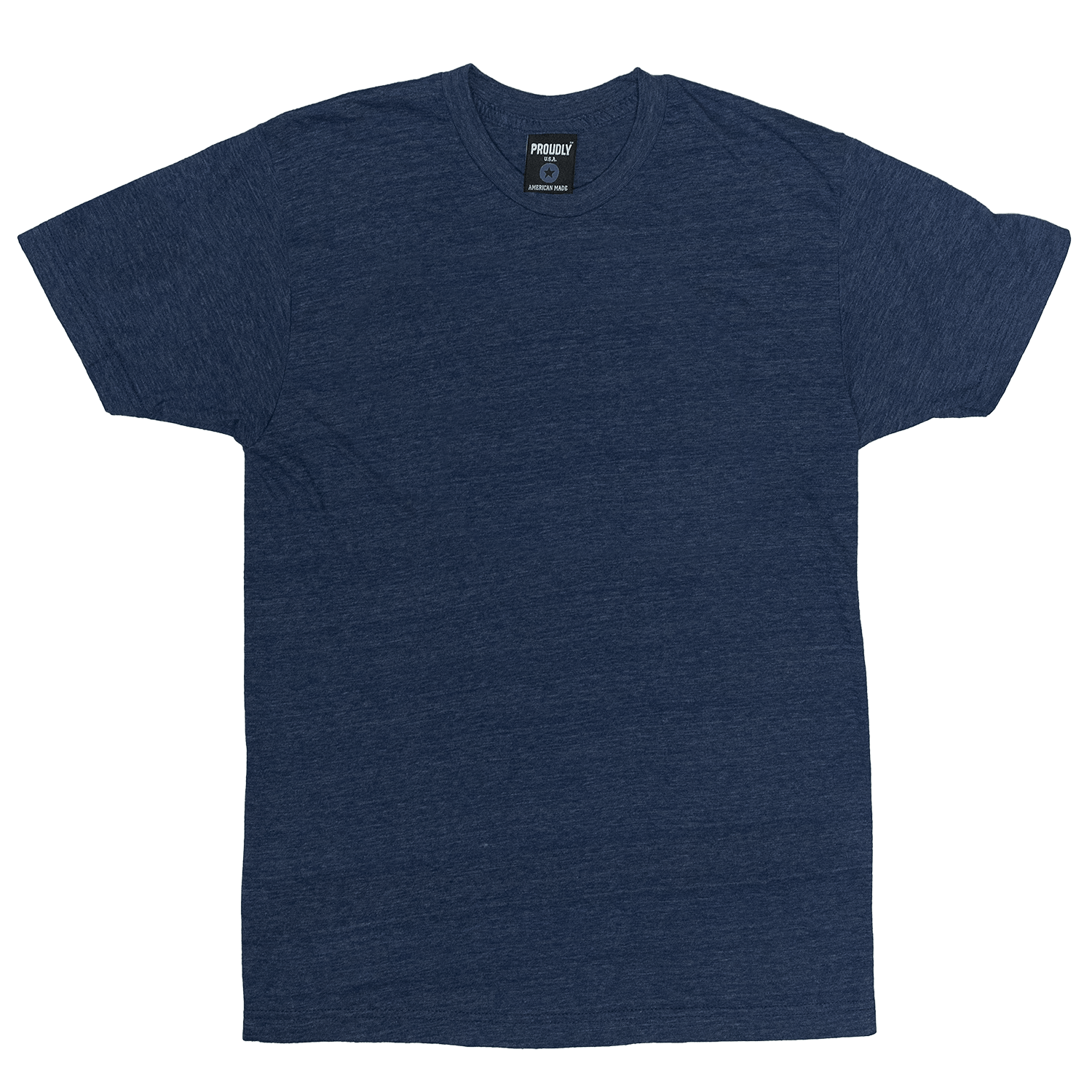 Made In the USA | Men's Heather Denim Crewneck TriBlend T-Shirt