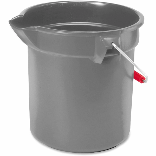 Rubbermaid Brute 10-Quart Utility Bucket - Heavy Duty, Rust & Bend Resistant - Gray