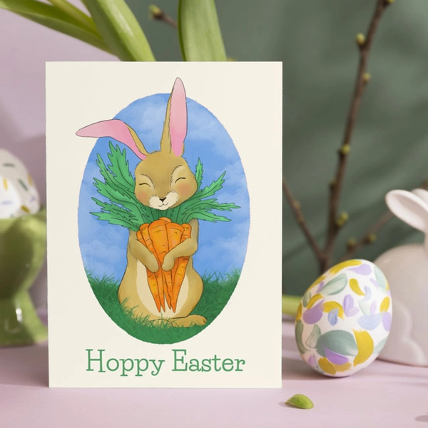 Hoppy Easter Greeting Card by Prime Retreat