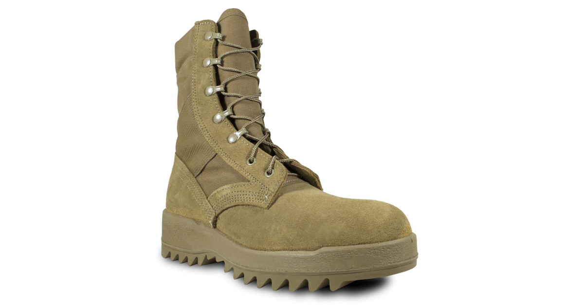 Made In USA | Hot Weather Coyote Ripple Sole Combat Boot
