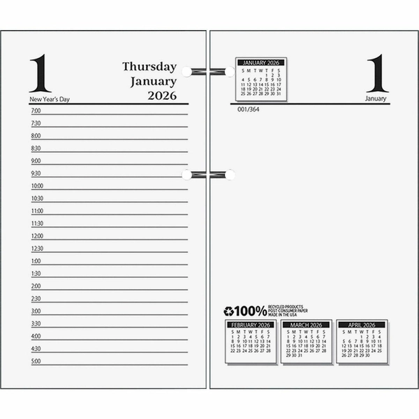 House of Doolittle No.17 Economy Calendar Refills - Daily - 12 Months (Jan-Dec 2026) - 1 Day Layout - 3.5" x 6"
