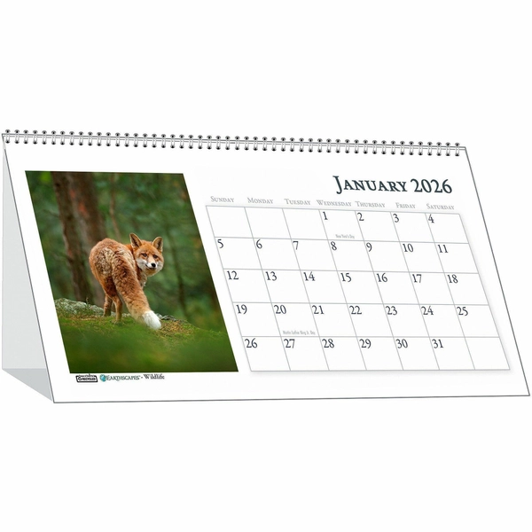 House of Doolittle Wildlife Desk Tent Calendar 2026 - 12 Months - 4.5" x 8.5"