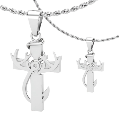 cross with fishing net Made In USA