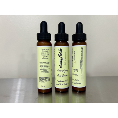 Anti Aging Serum w/ Hyaluronic Acid, Rose Water & Green Tea