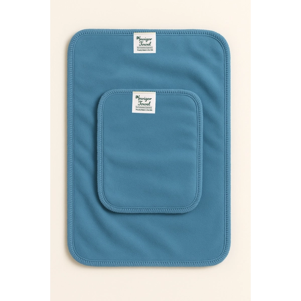 Invigor Towel® Hand Towel + Washcloth Set – Blue (16×24 + 11×11)