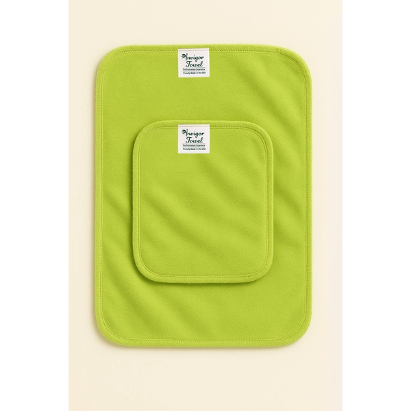 Invigor Towel® Hand Towel + Washcloth Set – Green (16×24 + 11×11)
