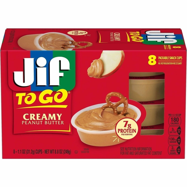Jif Creamy Peanut Butter - 1.10 oz - 8 Pack
