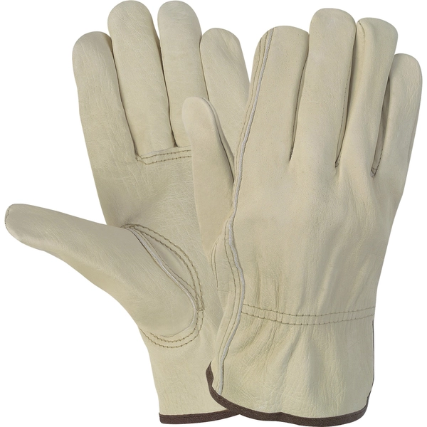 MCR Safety Cowhide Leather Work Gloves - Medium - 2 Pair