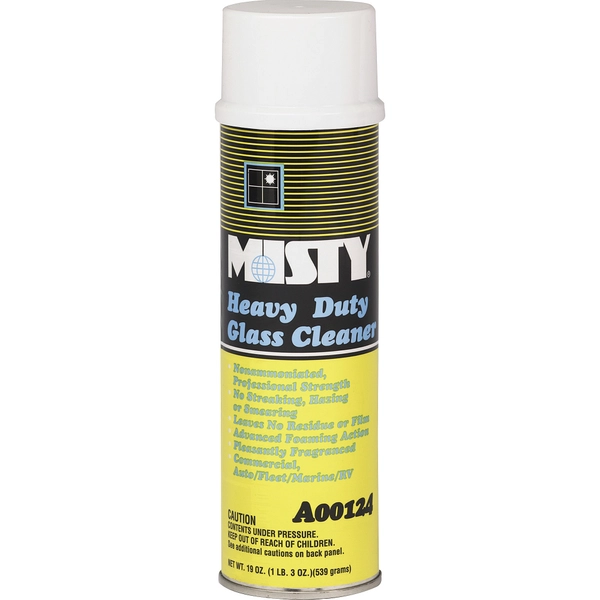 MISTY Heavy Duty Glass Cleaner - 19 fl oz - Foam Spray - Lemon Scent - Non-Ammoniated