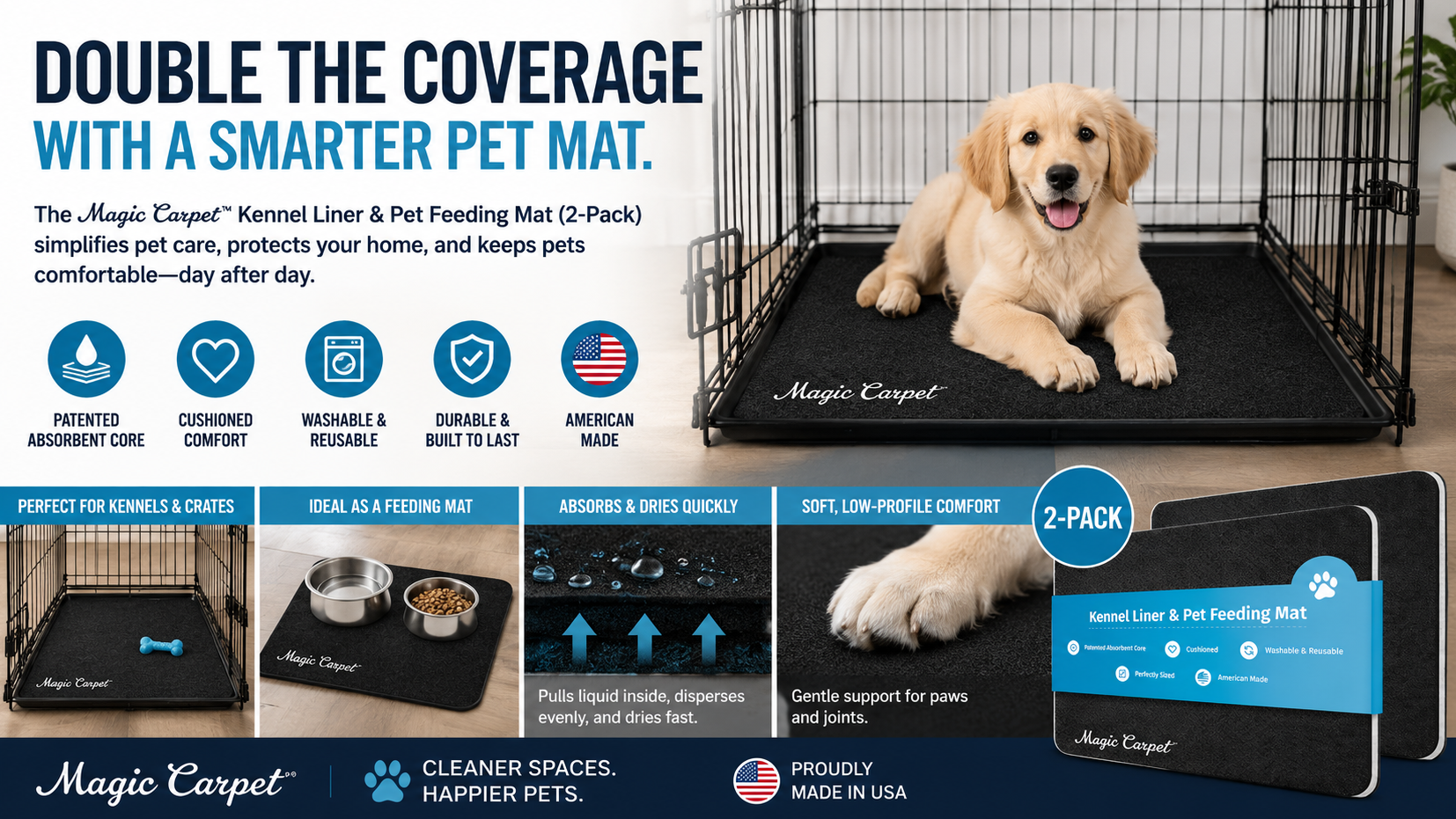 American-Made Pet Care: Why the Magic Carpet™ Pet Mat is a True Upgrade