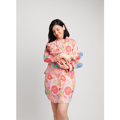 “Mermaid” Women’s Long Sleeve Pajama Shirt Dress