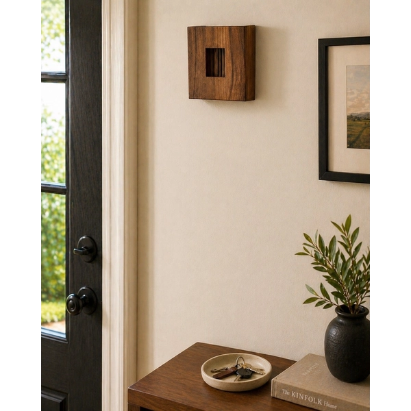 Mid-Century Modern Doorbell Chime Cover, Solid Walnut