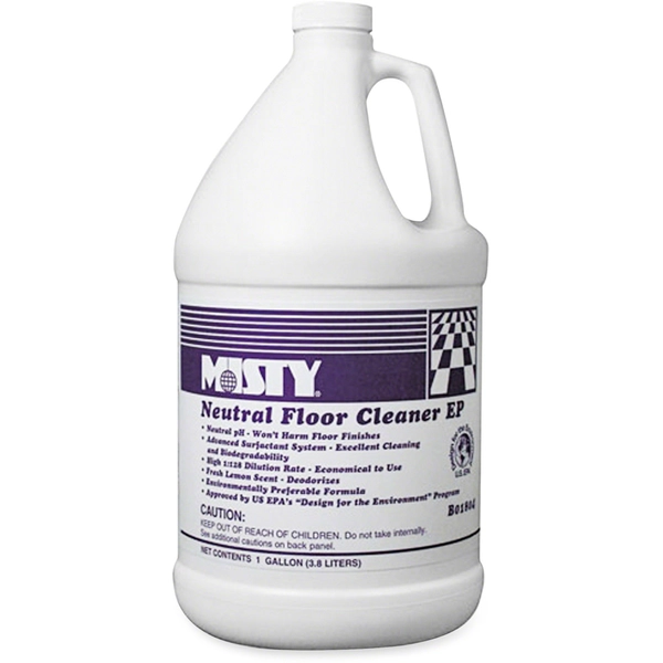 MISTY Neutral Floor Cleaner - Multi-Surface Concentrate - 128 fl oz - Lemon Scent - Eco-Friendly