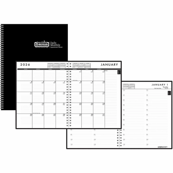 House of Doolittle Recycled 2026 Daily/Monthly Planner - 24/7 - 7" x 10"