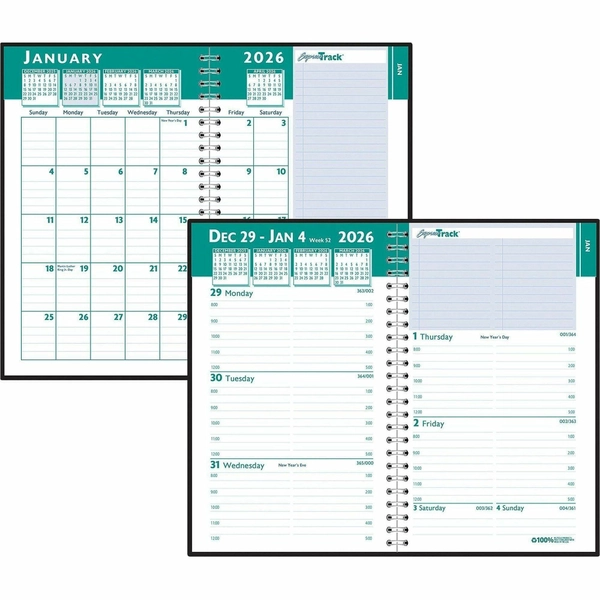 House of Doolittle 13-Month Weekly/Monthly Calendar Planner - Jan 2026 to Jan 2027 - Hourly Layout - 8.5" x 11"