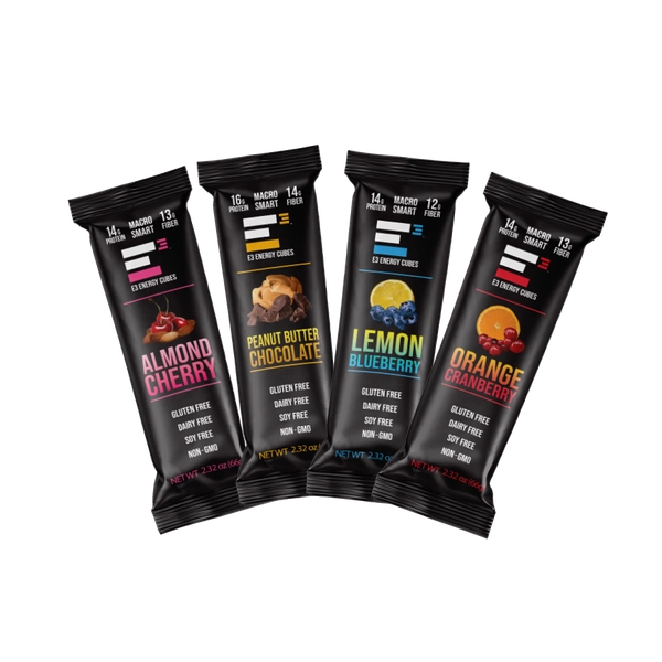 Original Variety Pack E3 Energy Cubes - Protein Bars (12 bars mixed flavors)