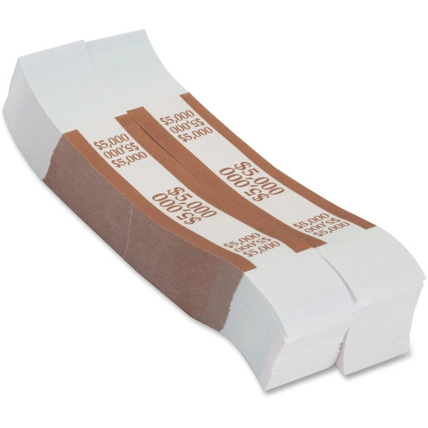PAP-R Currency Straps - 1.25" Width, $5,000 in $50 Denoms, Self-sealing, 1000/Pack
