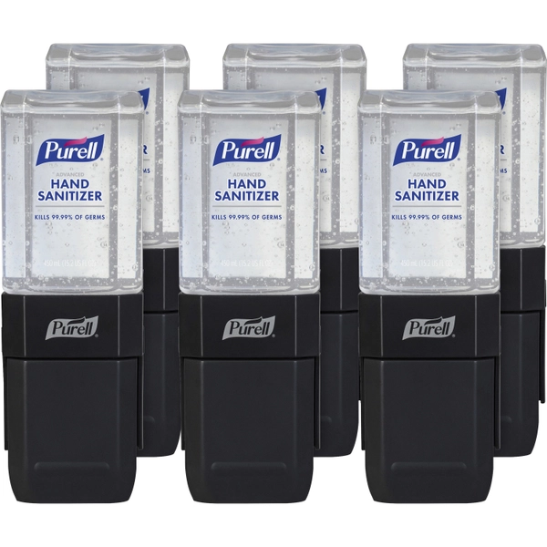 PURELL ES1 Dispenser Kit - 15.22 fl oz - Manual, Theft Proof - Graphite - 6/Carton