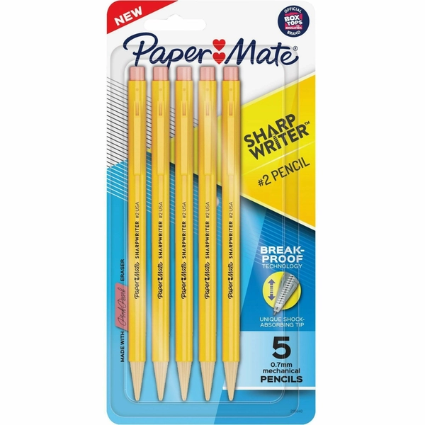 Paper Mate Sharp Writer Mechanical Pencils - Yellow - 5 Pack