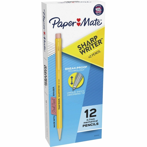 Paper Mate Sharpwriter 0.7 mm Mechanical Pencil - Goldenrod - 12 Pack