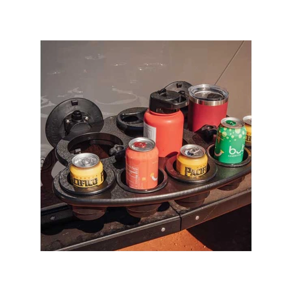 Vertical Party Barge Cupholder - Black, Round Holes