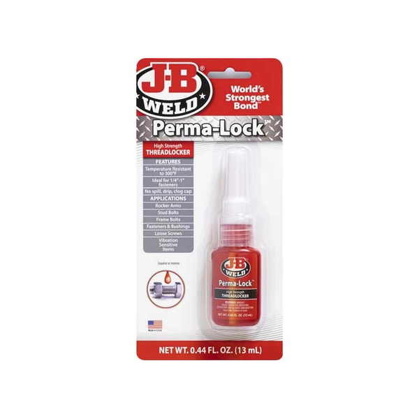 High-Strength Red Threadlocker for Heavy-Duty Fasteners, 13 mL