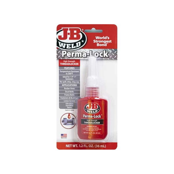 High-Strength Red Threadlocker, Permanent Hold, 36 mL