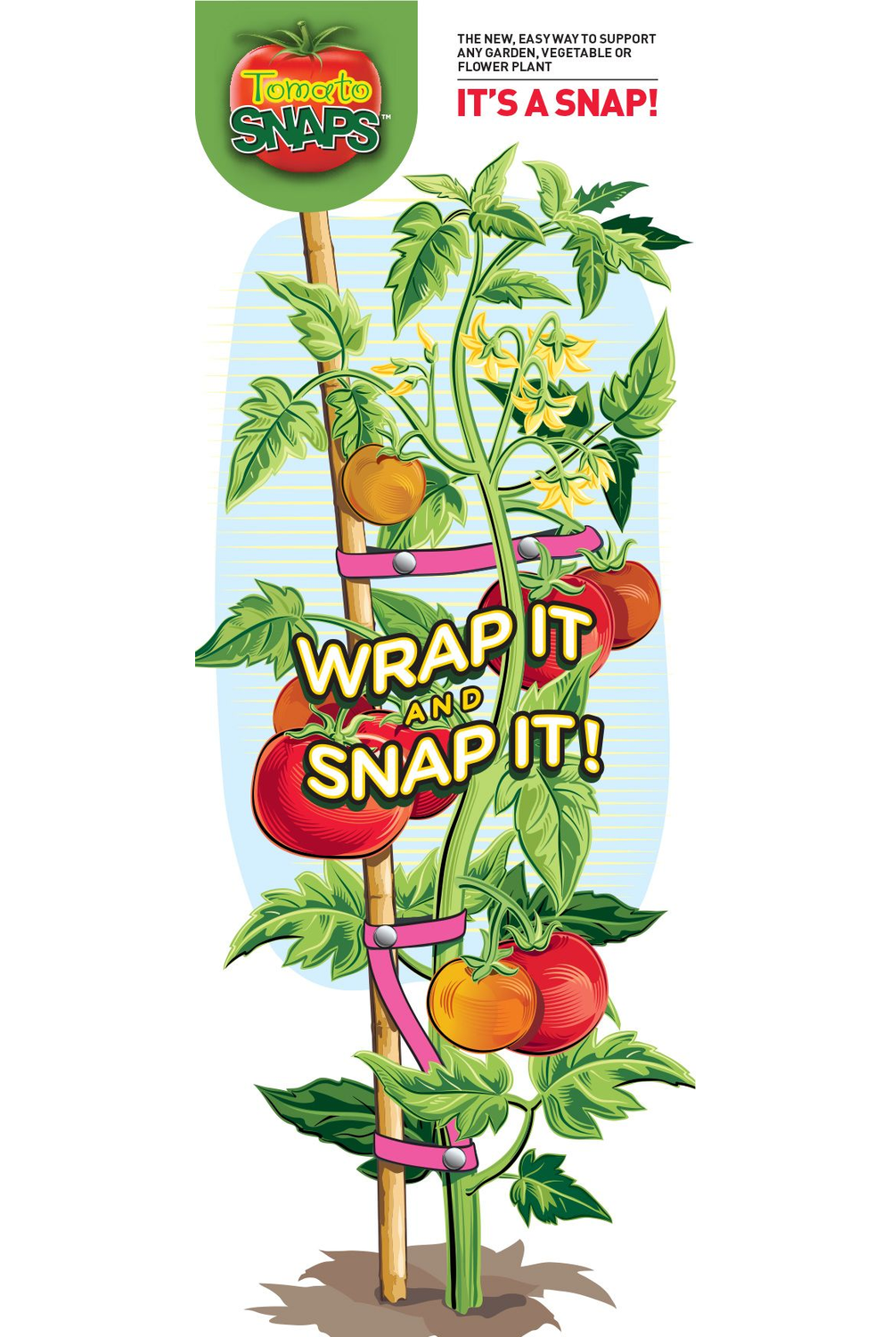 Made In USA | “Tomato Snaps” Versatile Garden Plant Straps.