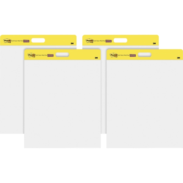 Post-it Self-Stick Wall Pads - 20 Sheets - 20" x 23" - White - 2/Pack