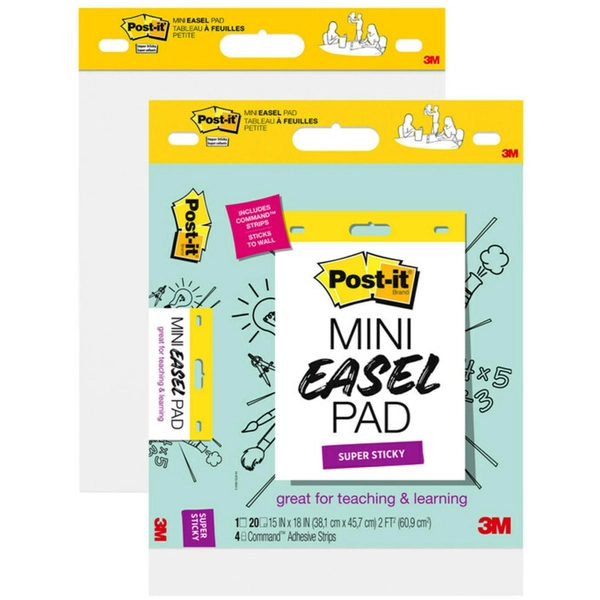 Post-it Super Sticky Mini Easel Pad - 20 Sheets - 2 Pack