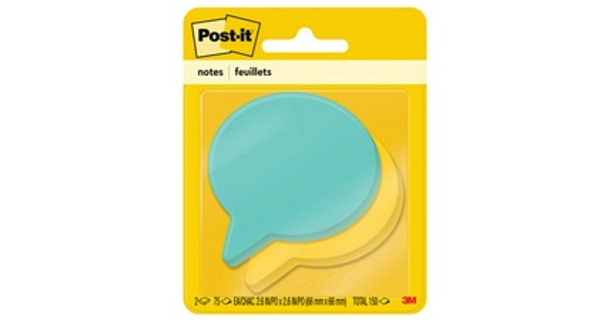 Made In USA | Post-it® Thought Bubble Die-Cut Notes - Assorted Colors ...