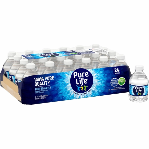 Pure Life Purified Water - 8 fl oz - 24 Bottles