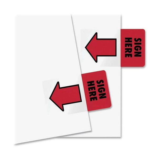 Redi-Tag Red Arrow Page Flags - 50 Pack - 1" x 1 11/16" - Removable, Self-adhesive