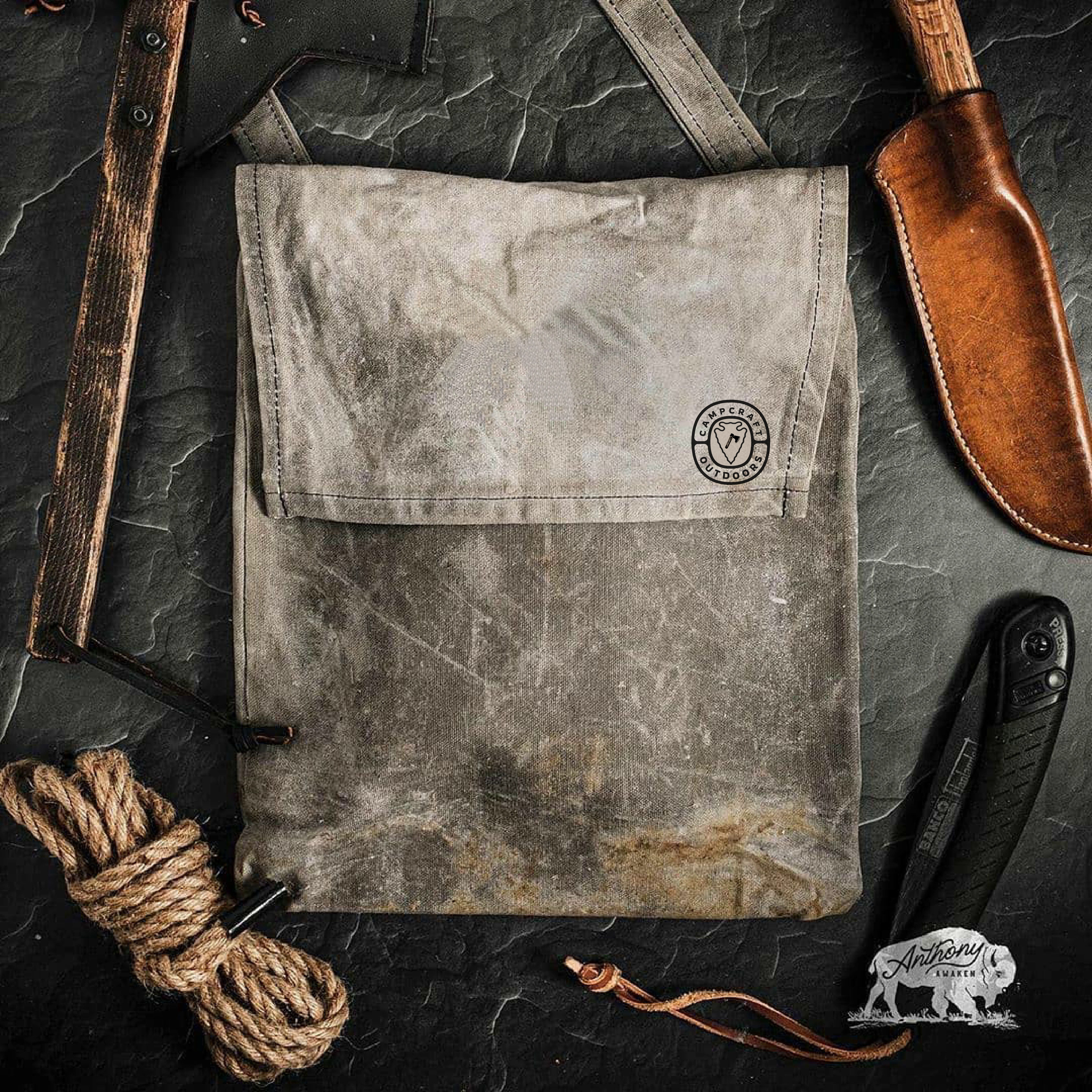 Traditional Haversack | Waxed Canvas Shoulder Bag