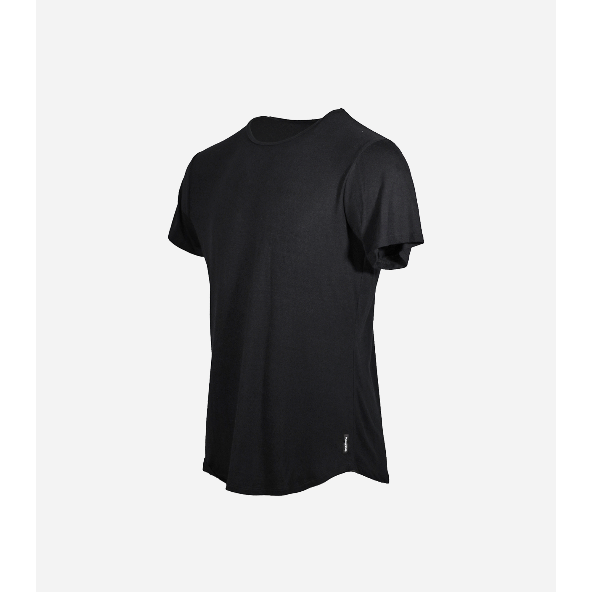 Bamboo Swift Curve-Hem Tee - Black
