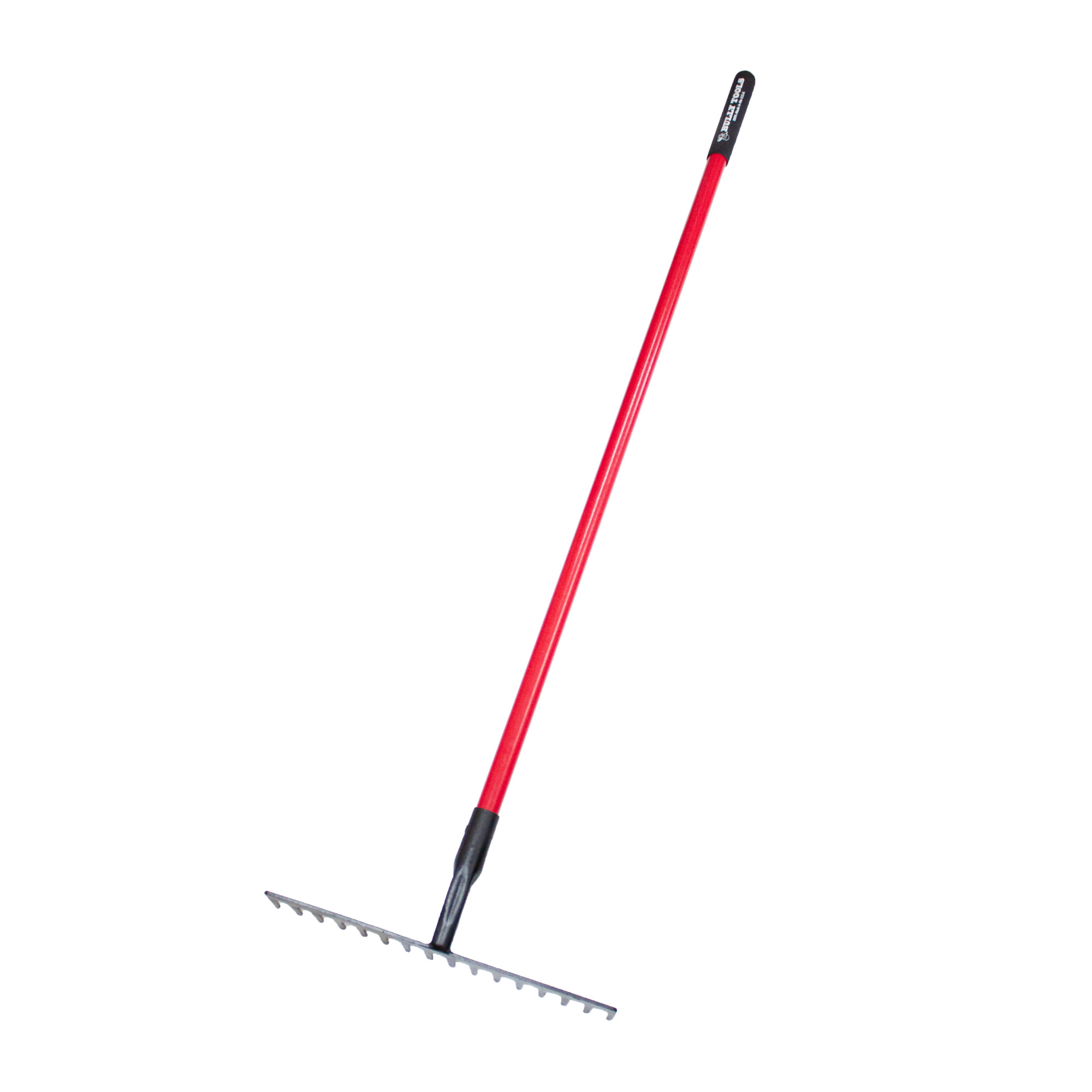 Bully Tools 18" Stone Rake with Long Fiberglass Handle