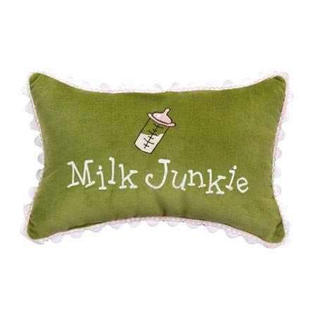 Green 100% Velvet Phrase Pillow 8x12