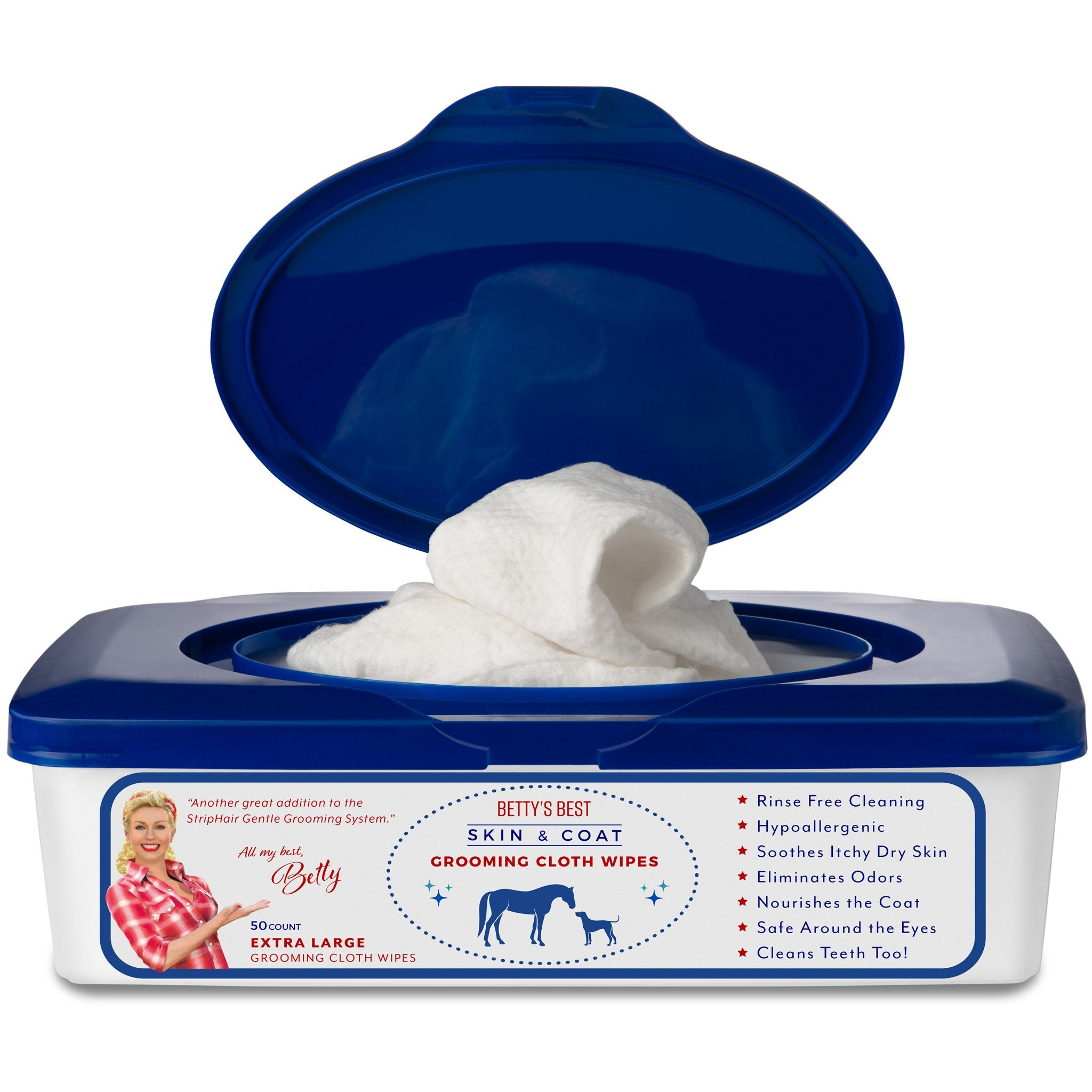 Grooming Cloth Wipes handy size 1 pack + dispenser