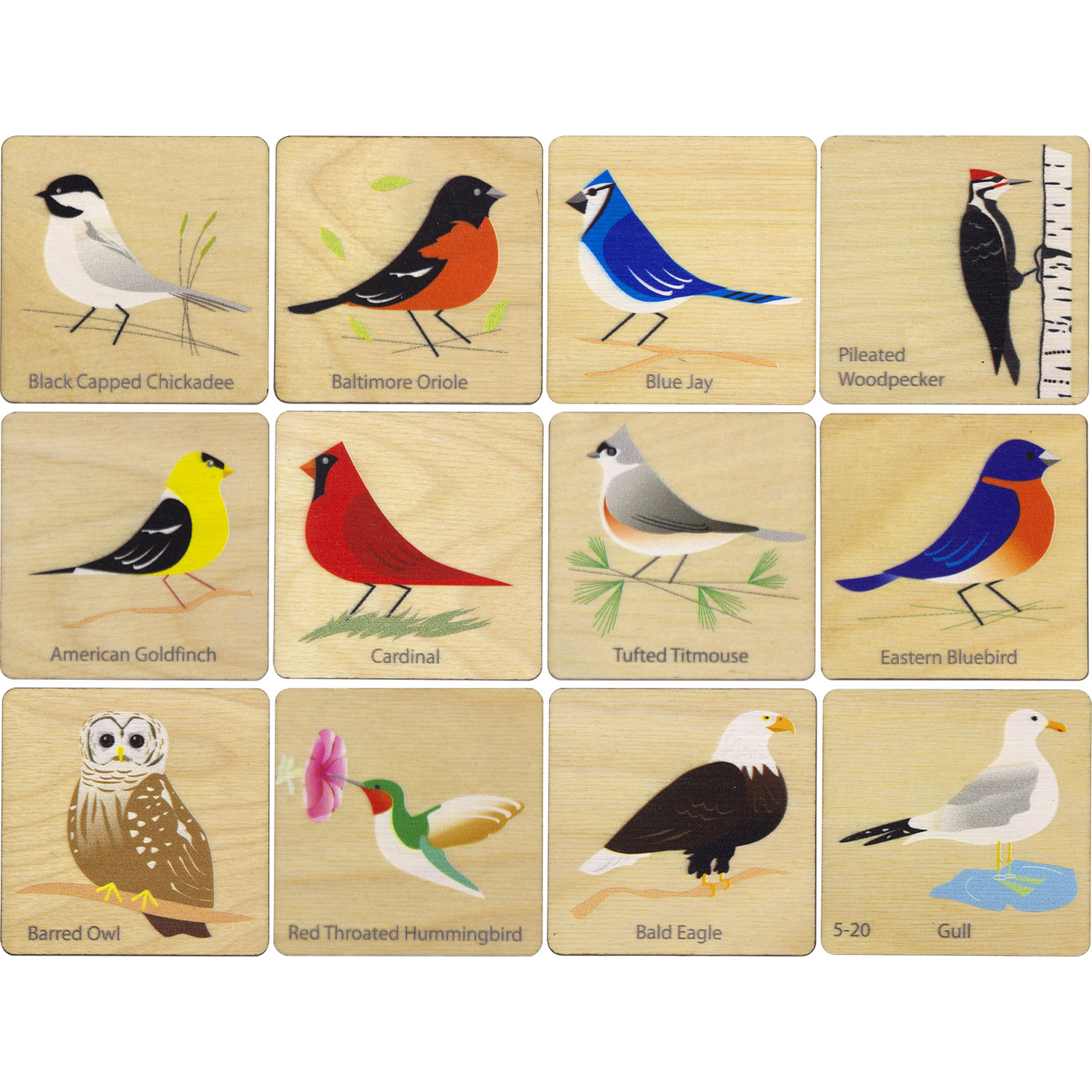 Birds Memory Tiles