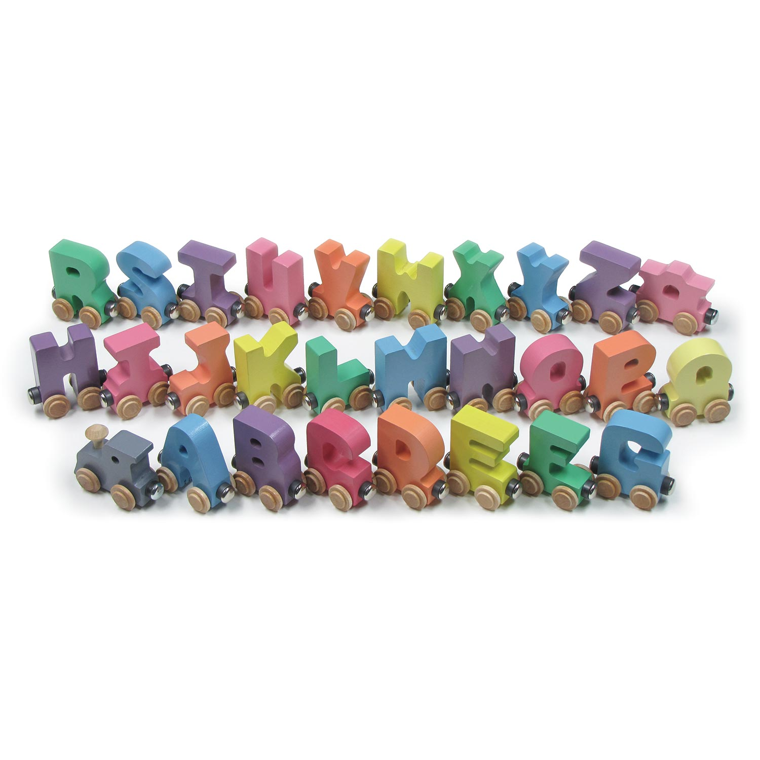 NameTrains Pastel 28pc A-Z + Engine & Caboose