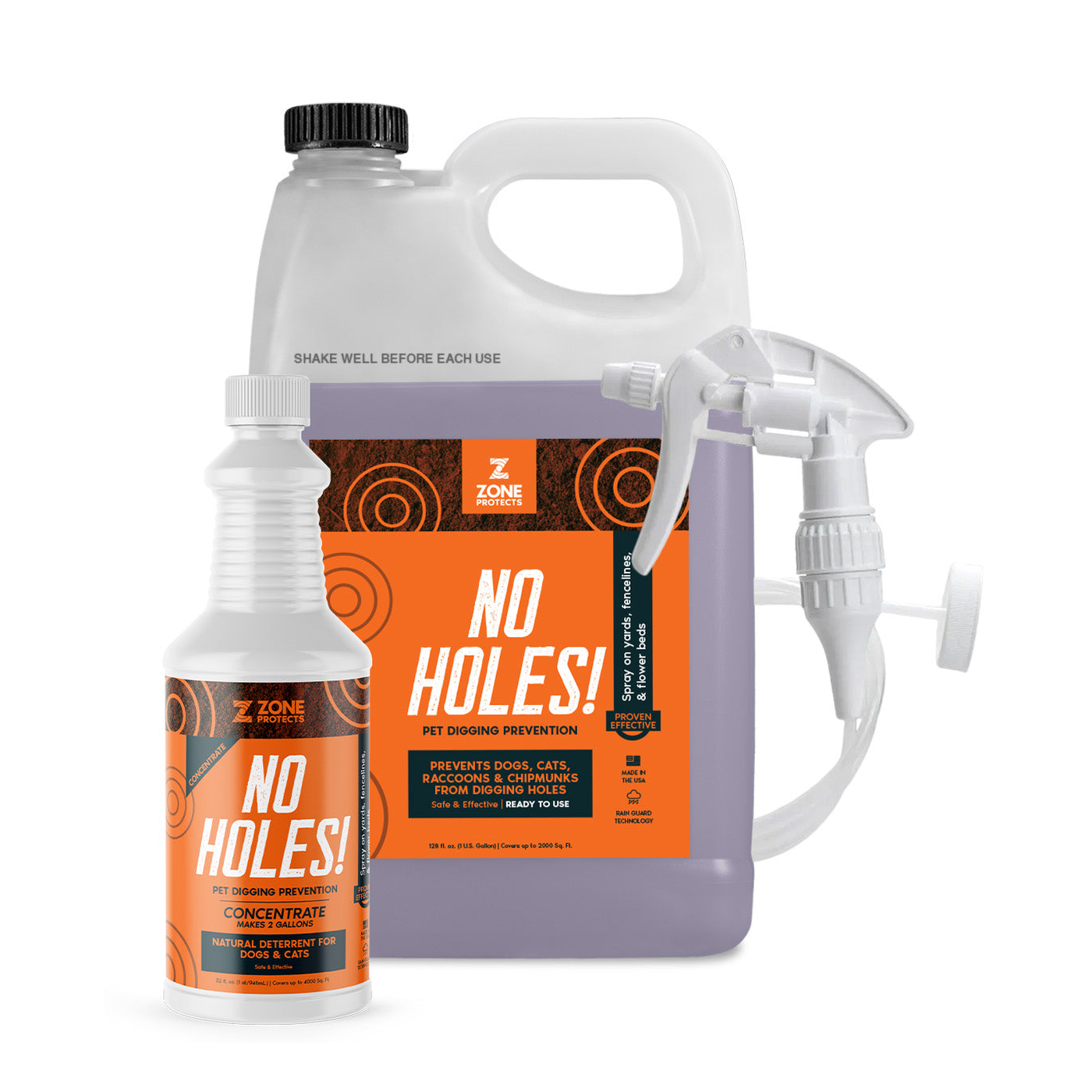 Zone Protects No Holes! Digging Prevention Concentrate/Gallon Trigger Sprayer