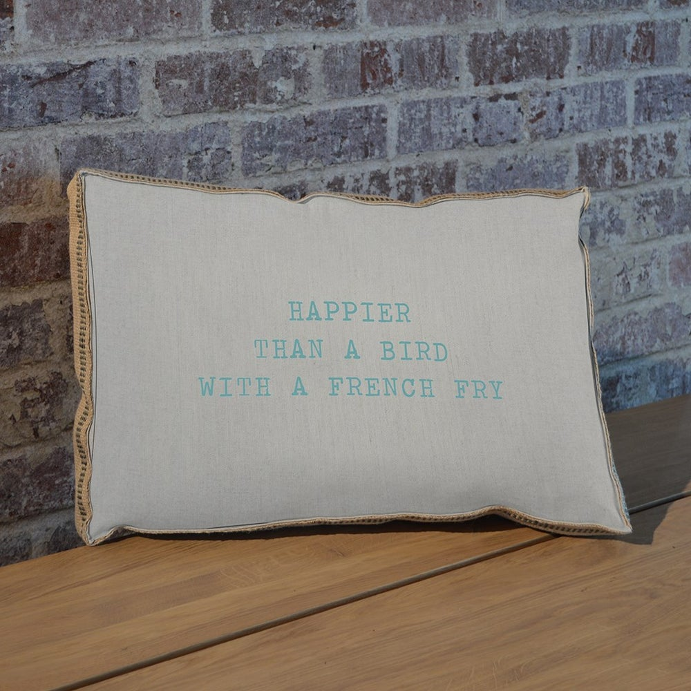 Happier Than A Bird Pillow
