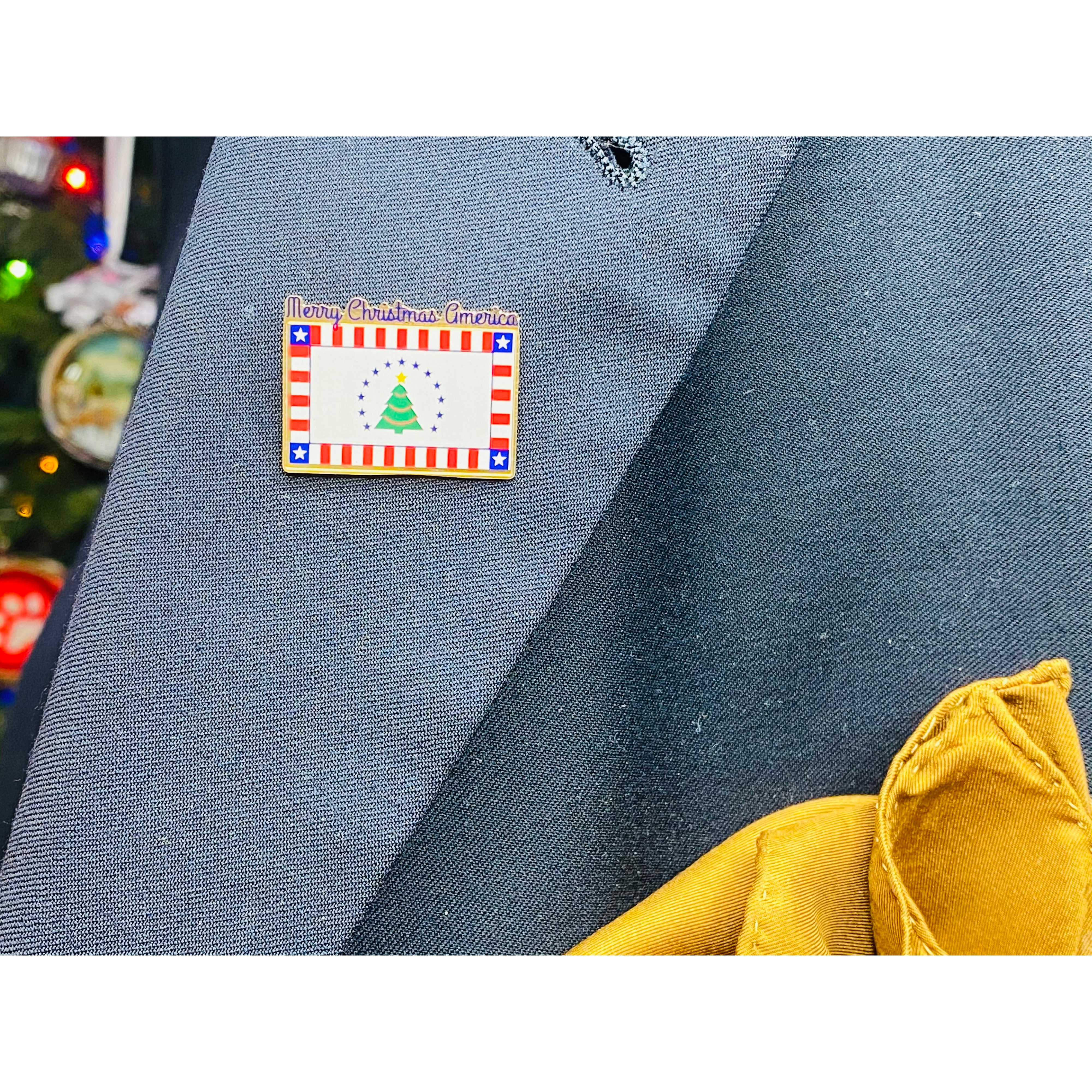 American Christmas Lapel Pin