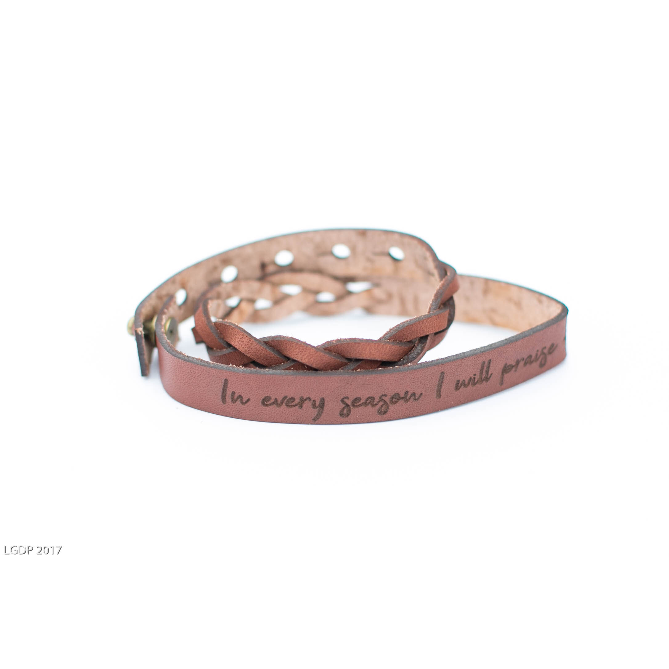 Made In USA | Courage Genuine Leather Double Wrap Braided Bracelet