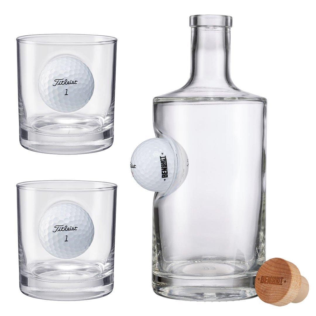 Golf Ball Decanter and Rocks Glass Set