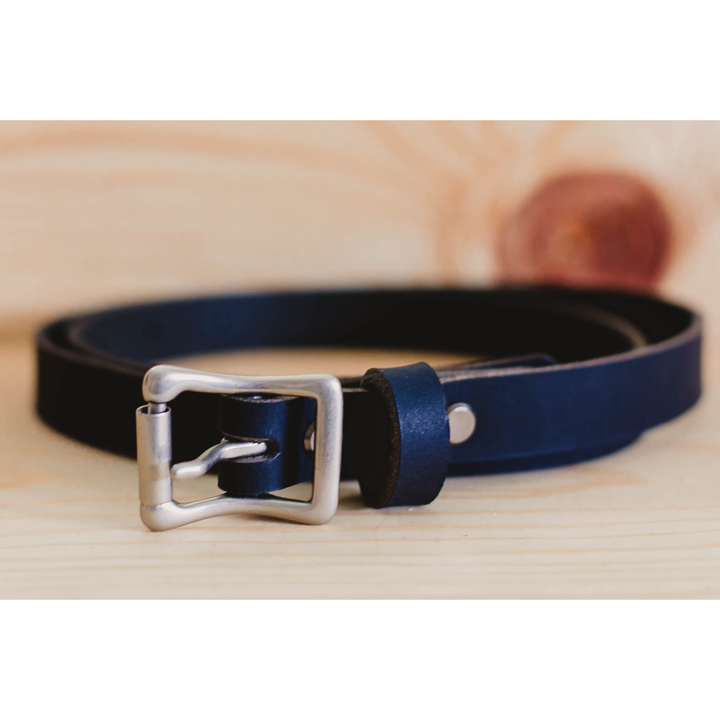 Women's Genuine Leather Belt / Small / 1" / black