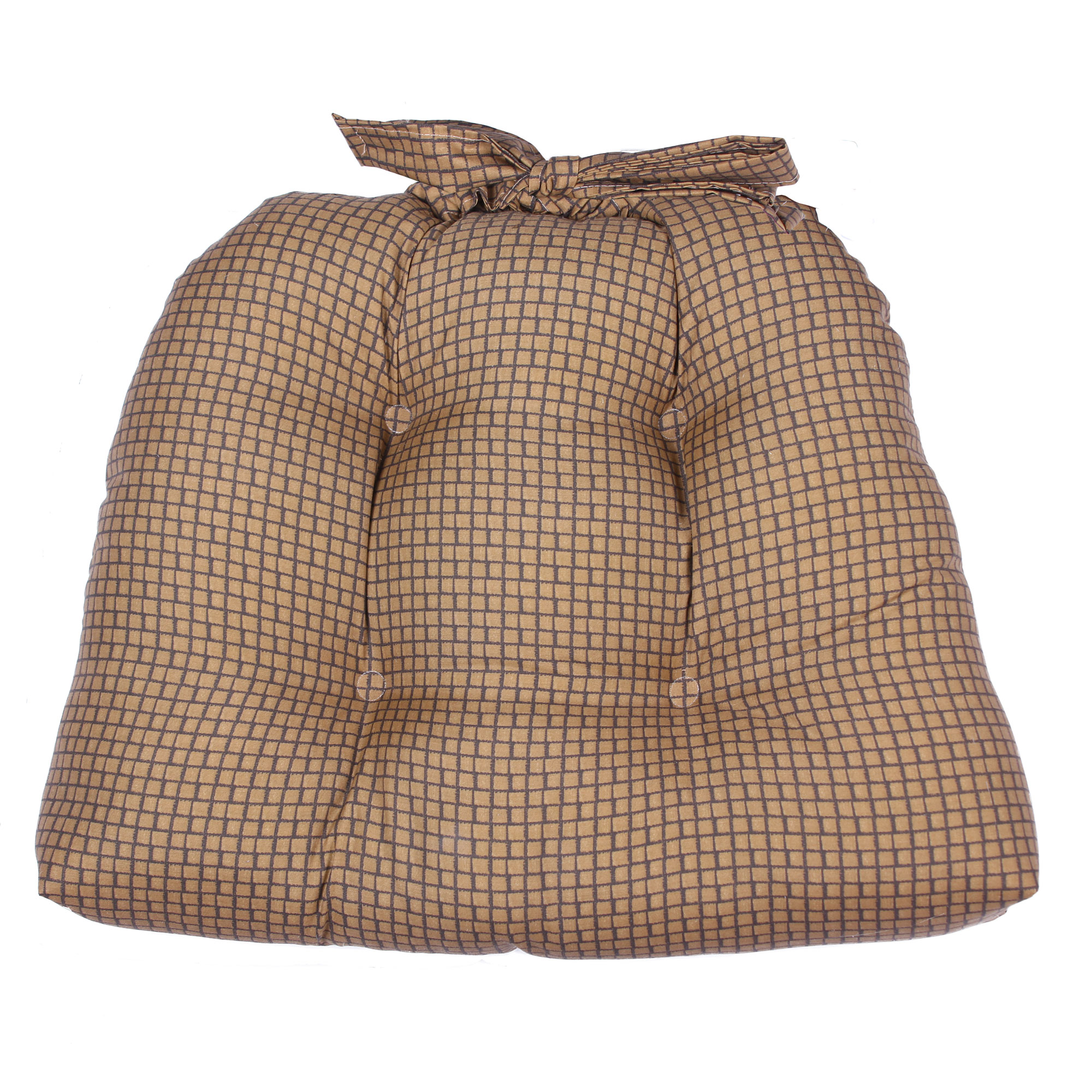 Orick Plaid Chair Pad with Ties (Indoor)